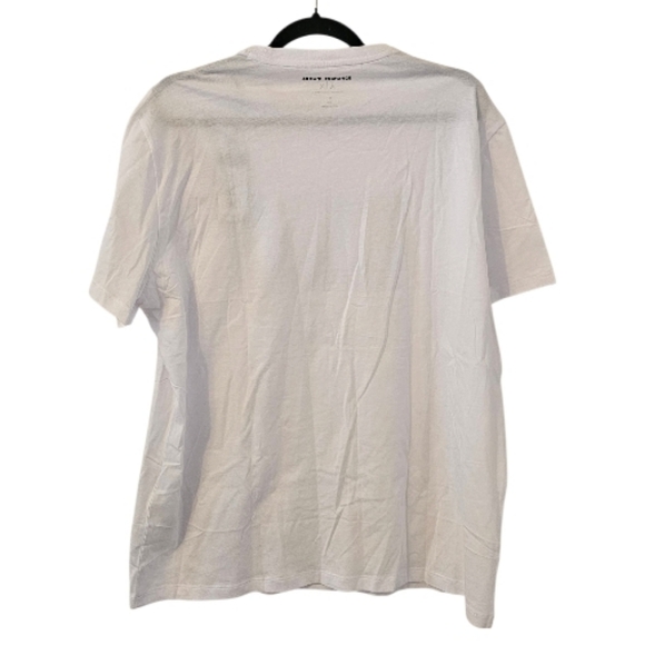 White and Black Armani Exchange Men's Slim Fit Logo T-Shirt - Picture 3 of 7